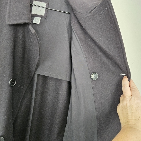 GAP men's black wool blend peacoat size XL - Picture 12 of 13